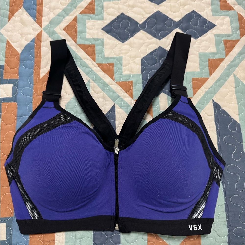 Victoria's Secret Purple and Black High-Impact Sports Bra